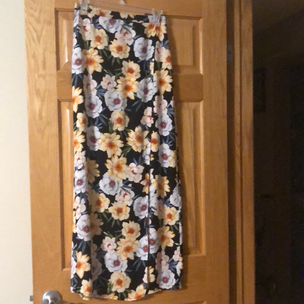 Floral colored maxi skirt size small